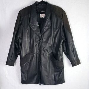 VTG Pelle Studio Leather Coat Size M